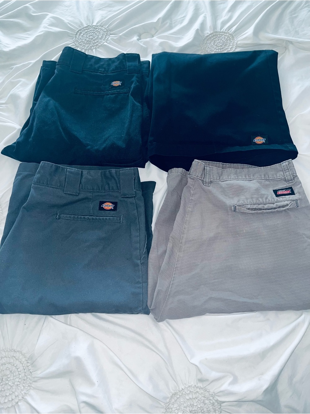 Set of 4 Dickies Men's Chinos Bundle - Black, Dark Blue, Charcoal, Light Gray